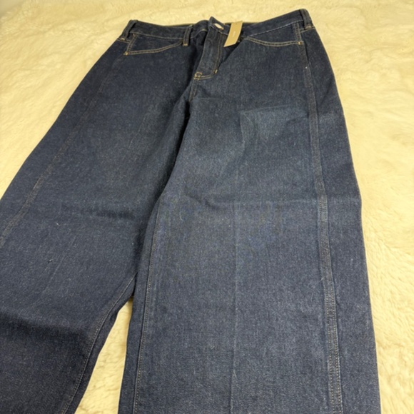 J. Crew NWT $158 Barrel-Leg Jeans High Rise Dark Wash Denim Women's 29 - Picture 2 of 6